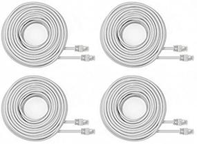 img 2 attached to 📶 Amcrest Кабель Cat5e 60 футов Ethernet кабель для высокоскоростных сетей и POE камер безопасности - пакет из 4 штук