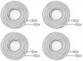 img 1 attached to 📶 Amcrest Кабель Cat5e 60 футов Ethernet кабель для высокоскоростных сетей и POE камер безопасности - пакет из 4 штук