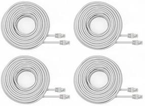 img 3 attached to 📶 Amcrest Кабель Cat5e 60 футов Ethernet кабель для высокоскоростных сетей и POE камер безопасности - пакет из 4 штук