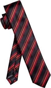 img 2 attached to YourTies Black Striped Skinny Neckties