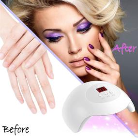 img 2 attached to 💅 Delifo UV LED Nail Lamp: 36W Professional Gel Nail Light Dryer with Timers & Auto Sensor - Salon-Quality Portable Nails Art Tools for Home Use in Classic White