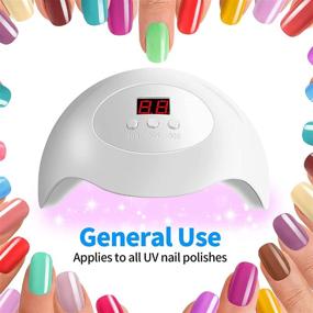 img 3 attached to 💅 Delifo UV LED лампа для ногтей: 36W Профессиональная лампа для сушки гель-лака с таймерами и автоматическим датчиком - Портативный набор инструментов для маникюра дома в классическом белом цвете.