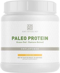 img 4 attached to Dr. Amy Myers Unflavored Pure Paleo Protein - Clean, Non-GMO, Gluten & Dairy Free - Grass Fed, Pasture Raised Hormone Free Protein - 26g Protein Per Serving - Ideal Shake for Paleo and Keto Diets