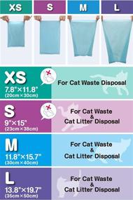 img 1 attached to 🐱 BOS Amazing Odor Sealing Cat Waste Disposal Bags - Durable and Unscented (90 Bags) [Size: Medium, Color: Light Blue]