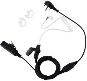 img 4 attached to 🎧 Covert Acoustic Tube Bodyguard Earpiece Headset with PTT Mic - 2 Wire Surveillance Kit for Yaesu Vertex Standard VX-261 VX-230 VX-231 VX-298 VX-350 VX-351 VX-180 EVX-531 2-Way Radio Walkie Talkie by Klykon