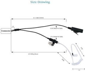 img 1 attached to 🎧 Covert Acoustic Tube Bodyguard Earpiece Headset with PTT Mic - 2 Wire Surveillance Kit for Yaesu Vertex Standard VX-261 VX-230 VX-231 VX-298 VX-350 VX-351 VX-180 EVX-531 2-Way Radio Walkie Talkie by Klykon