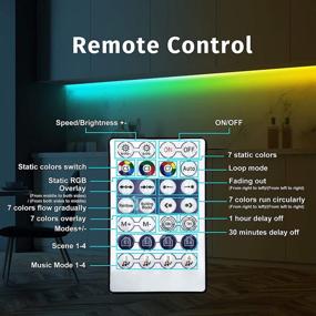 img 1 attached to Enhance Your Smart Home with Smart WiFi Dreamcolor RGBIC Strip Lights: 16.4ft Kit compatible with Alexa/Google Assistant, 🏠 Wireless Remote Control, and Alexa Voice Control for Addressable LED Strips Color Change. Experience Mic Sync to Music Lightstrip!