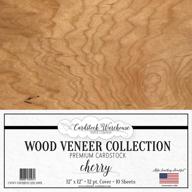 🍒 premium cherry wood veneer cardstock paper - 12x12 - .012 thickness - 10 sheets by cardstock warehouse logo