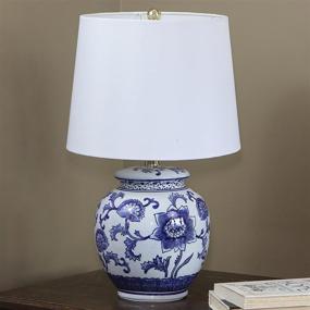 img 1 attached to 💙 TL14119 Blue and White Ceramic Table Lamp by Décor Therapy