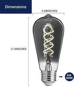 img 2 attached to 💡 Dimmable Filament Decorative Light Bulb - Equivalent to Industrial Electrical Lighting