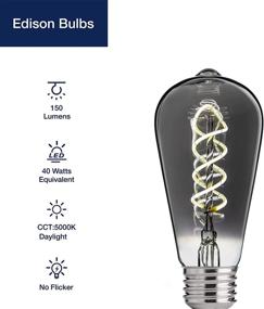 img 3 attached to 💡 Dimmable Filament Decorative Light Bulb - Equivalent to Industrial Electrical Lighting
