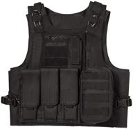 🎽 tactical molle airsoft vest - adjustable paintball combat training vest for slim persons & kids - detachable design logo