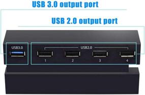 img 1 attached to 🎮 Linkstyle 5 Port PS4 HUB: USB 3.0 High Speed Charger & Controller Splitter Expansion for Playstation 4 Console (Not for PS4 Slim or PRO)