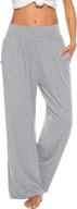 👖 zjct womens yoga sweatpants: comfy, casual, wide leg joggers with pockets логотип