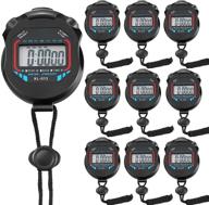 ⏱️ fomatrade waterproof stopwatch pack - 10pcs digital handheld multi-function chronograph sports stopwatch with large display логотип