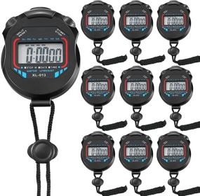 img 4 attached to ⏱️ FomaTrade Waterproof Stopwatch Pack - 10pcs Digital Handheld Multi-Function Chronograph Sports Stopwatch with Large Display