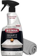 weiman quartz countertop cleaner and polish with microfiber cloth - ultimate cleaning and uv protection for quartz countertops and stone surfaces logo