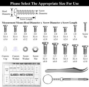 img 2 attached to 🔧 QLOUNI Eyeglass Repair Kit Bundle: 150 Pairs Nose Pads, Precision Screwdriver Set, Eyeglass Screws Kit, Curved Tweezer - Assorted Sizes for Eyeglass, Sunglass, Spectacles, Watch Repair & More