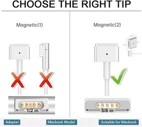 img 3 attached to 🔌 MacBook Pro Charger 85W (T) Tip Magnetic Fast Replacement - Compatible with MacBook Pro/Air 13/15/17 Inch - After Mid 2012 - Works with 85W and 60W