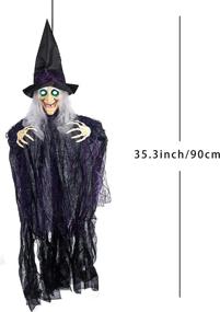 img 3 attached to 🎃 Set of 3 Halloween Hanging Wicked Witch Decorations (35.3 inches), Ideal for Outdoor and Indoor Lawn Halloween Props and Decor