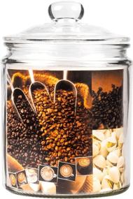 img 2 attached to Clear Glass Storage Canister: Easeen 2 🔍 Set, 1/2 Gallon Jar with Lid for Convenient Storage