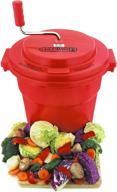 chef master 90005 5 gal salad spinner: efficient hand powered manual spinning with built-in braking system - commercial salad spinner dryer logo