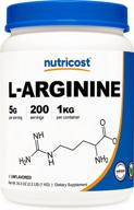 💪 порошок nutricost l-arginine 1 кг - улучшите производительность с помощью чистого l-аргинина, 5 г за одну порцию! логотип