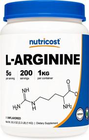 img 4 attached to 💪 Порошок Nutricost L-Arginine 1 кг - Улучшите производительность с помощью чистого L-аргинина, 5 г за одну порцию!