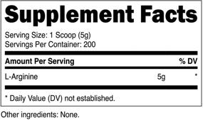 img 3 attached to 💪 Порошок Nutricost L-Arginine 1 кг - Улучшите производительность с помощью чистого L-аргинина, 5 г за одну порцию!