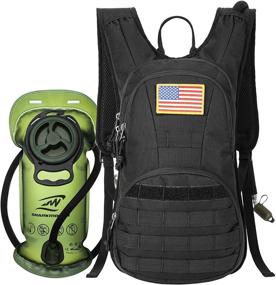 img 4 attached to SHARKMOUTH Tactical Hydration Pack Backpack 900D with 2L BPA Free Water Bladder - Military Daypack for Running, Hiking, Cycling, Climbing, Hunting & Working Out