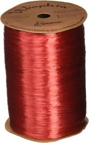 img 1 attached to Berwick 7500063 Wraphia Pearlized Rayon Craft Ribbon: 100-Yard Spool in Elegant Imperial Red Shade