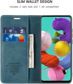 img 3 attached to 📱 Premium Blue Samsung Galaxy A51 Wallet Case: Flip Magnetic Stand, Shockproof Leather Cover for Samsung Galaxy A51 6.5