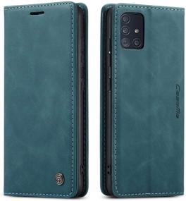img 4 attached to 📱 Premium Blue Samsung Galaxy A51 Wallet Case: Flip Magnetic Stand, Shockproof Leather Cover for Samsung Galaxy A51 6.5