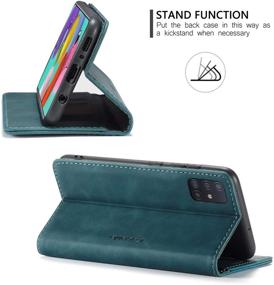 img 1 attached to 📱 Premium Blue Samsung Galaxy A51 Wallet Case: Flip Magnetic Stand, Shockproof Leather Cover for Samsung Galaxy A51 6.5