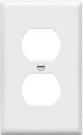 🔌 enerlites 8821-w: reliable 1-gang white wall plate for duplex receptacle outlet, polycarbonate thermoplastic material logo