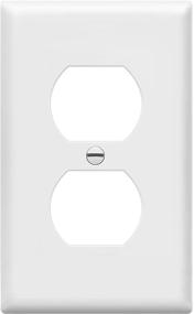 img 4 attached to 🔌 Enerlites 8821-W: Reliable 1-Gang White Wall Plate for Duplex Receptacle Outlet, Polycarbonate Thermoplastic Material