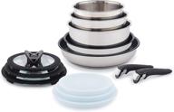 🍳 t-fal ingenio preference stainless steel cookware set - fry, sauce pans, pots, lids & removable handles, 13-piece collection logo