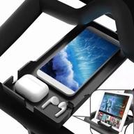 📱 nanshiba phone holder for peloton bike & peloton bike +, peloton accessories - upgraded bike cell phone mount tray with charging slot & ipad base, designed for peloton riders logo