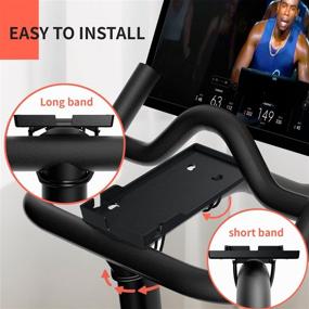 img 2 attached to 📱 Nanshiba Phone Holder for Peloton Bike & Peloton Bike +, Peloton Accessories - Upgraded Bike Cell Phone Mount Tray with Charging Slot & iPad Base, Designed for Peloton Riders