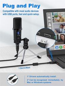 img 1 attached to 🎙️ Link Dream USB Microphone: Easy Plug & Play Condenser Mic for Streamers, Recordings, Podcasts, Voice Overs - Ideal for YouTube, Twitch, Zoom and More - Compatible with PC, Laptop, Desktop