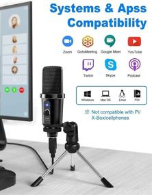 img 4 attached to 🎙️ Link Dream USB Microphone: Easy Plug & Play Condenser Mic for Streamers, Recordings, Podcasts, Voice Overs - Ideal for YouTube, Twitch, Zoom and More - Compatible with PC, Laptop, Desktop