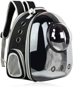 img 4 attached to 🐶 Airline Approved Portable Travel Pet Carrier Backpack for Small Dogs Cats - Expandable Space Capsule Bubble Design, Ideal for Hiking & Outdoor Use