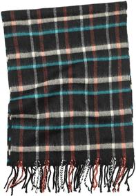 img 1 attached to 🧣 Timeless Elegance: Achillea Classic Cashmere Tartan Checked Women's Scarves & Wraps - Must-Have Accessories!