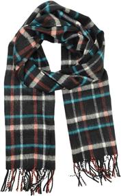 img 2 attached to 🧣 Timeless Elegance: Achillea Classic Cashmere Tartan Checked Women's Scarves & Wraps - Must-Have Accessories!