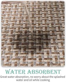 img 2 attached to 🧽 Washable Non-Skid Kitchen Rugs and Mats, Absorbent Large Floor Mats for Kitchen in Front of Sink, Set of 2 (20"x32"+20"x48", Gray)