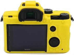 img 2 attached to 📷 Yisau Sony A7iii A7Riii A7siii Case: Premium Silicone Rubber Cover for Sony Alpha A7 iii A7r iii A7siii Camera - Includes Microfiber Cloth (Yellow)