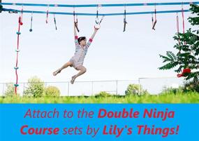 img 2 attached to Kids' Monkey Bars (2 Pack) - Ninja Slackline Accessories for Home Playground Equipment Sets, Perfect for Slackline Obstacle Course Attachment