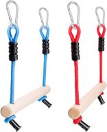 kids' monkey bars (2 pack) - ninja slackline accessories for home playground equipment sets, perfect for slackline obstacle course attachment логотип