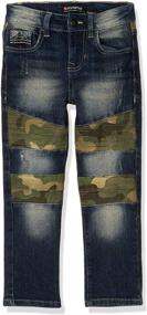 img 3 attached to 👖 Premium Stretch Biker Denim Jeans for Boys - Southpole Little Clothing