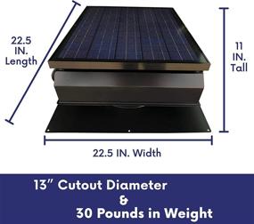 img 3 attached to 🌞 Remington Solar Builder Series: Powerful 40-Watt Solar Attic Fan with Nighttime Operation and Weather Resilience